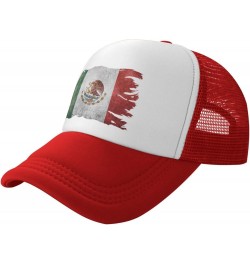 Vintage Torn Broken Mexico Flag Mesh Baseball Cap Red $10.28 Baseball Caps