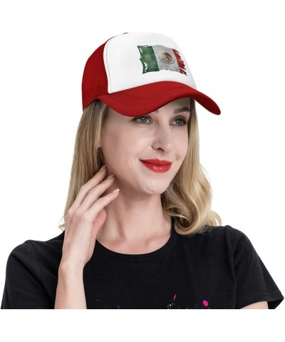 Vintage Torn Broken Mexico Flag Mesh Baseball Cap Red $10.28 Baseball Caps