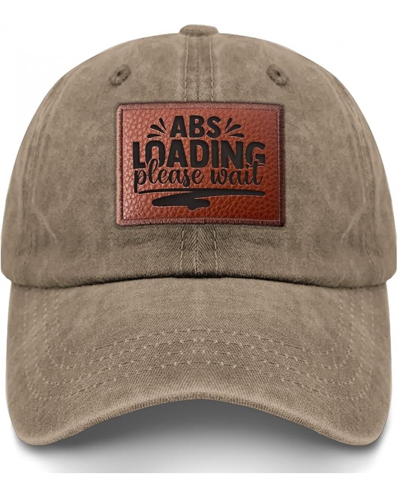 Abs Loading Please Wait Cowboy Hat Vintage Golf Caps Gifts for Grandpa Who Like Engraved,Baseball Cap Suitable for Pigment Kh...