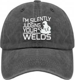 I'm Silently Judging Your Welds Caps Camping Hat Pigment Black Womens Beach Hat Gifts for Men Baseball Caps Pigment Black $12...