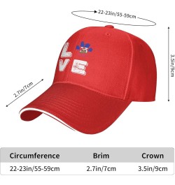 Love Paw Haiti Flag Baseball Cap for Men Women Red $12.59 Baseball Caps