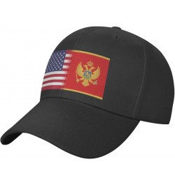 Classics Baseball Cap US Montenegro America Flag Caps Adjustable for Women Men Black $15.47 Baseball Caps