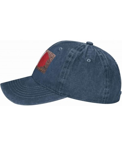 Brick Wall Mexican Flag Casquette Baseball Cap Vintage Denim for Men Women Navy Blue $7.53 Baseball Caps