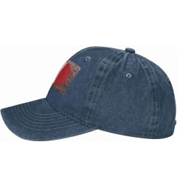 Brick Wall Mexican Flag Casquette Baseball Cap Vintage Denim for Men Women Navy Blue $7.53 Baseball Caps