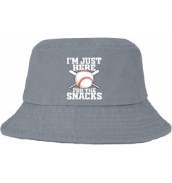 I'm just here for The Snacks Bucket Hats Bucket Hat Funny Hats for Dance Accessories for Travel Must Haves Light Grey $12.97 ...