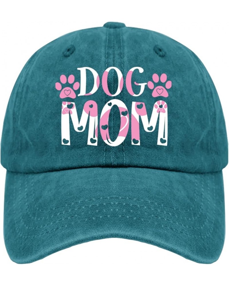 Dog mom Sun hat Fish hat Pigment Black Mens Baseball Cap Gifts for Mom Outdoor Cap Cyan Blue $10.91 Sun Hats