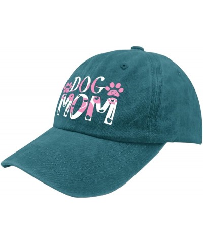 Dog mom Sun hat Fish hat Pigment Black Mens Baseball Cap Gifts for Mom Outdoor Cap Cyan Blue $10.91 Sun Hats