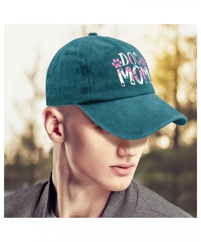 Dog mom Sun hat Fish hat Pigment Black Mens Baseball Cap Gifts for Mom Outdoor Cap Cyan Blue $10.91 Sun Hats