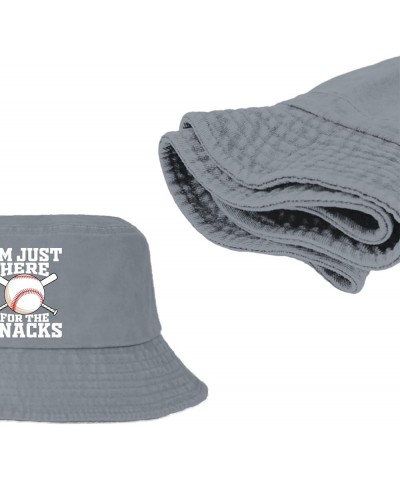 I'm just here for The Snacks Bucket Hats Bucket Hat Funny Hats for Dance Accessories for Travel Must Haves Light Grey $12.97 ...