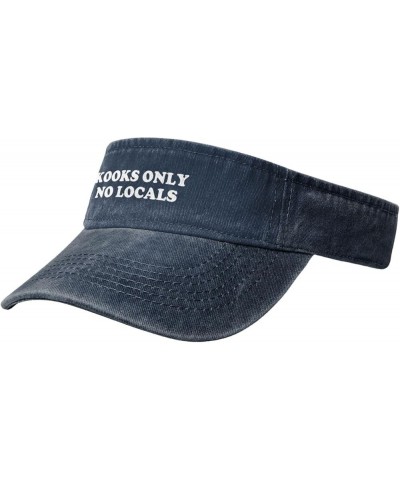 Kooks Only No Locals Sport Sun Visor Hats Cotton Ball Caps Empty Top Baseball Sun Cap for Men Women,Black Navy Blue $12.79 Vi...