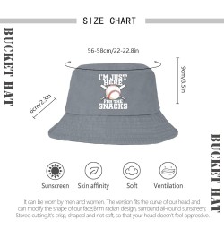 I'm just here for The Snacks Bucket Hats Bucket Hat Funny Hats for Dance Accessories for Travel Must Haves Light Grey $12.97 ...