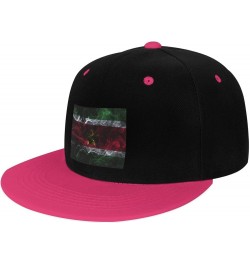 Smoke Style Flag of Suriname Snapback Hat for Men Women Baseball Cap Trucker Flat Bill Hats Dad Caps Pink $13.57 Baseball Caps