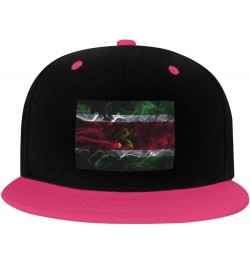 Smoke Style Flag of Suriname Snapback Hat for Men Women Baseball Cap Trucker Flat Bill Hats Dad Caps Pink $13.57 Baseball Caps