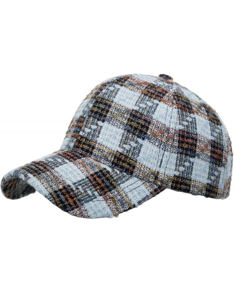 Fashion Women Men Sport Plaid Print Breathable Beach Baseball Cap Hip Hop Hat Sun Hat Nylon Running Hat Blue $7.83 Baseball Caps