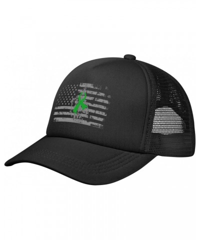 Fuck Gallbladder Cancer Middle Finger Green Ribbon Baseball Cap Adjustable Casual Mesh Hats Duck Tongue Hat for Men Women5 $1...