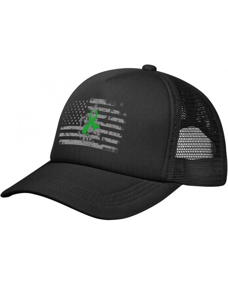 Fuck Gallbladder Cancer Middle Finger Green Ribbon Baseball Cap Adjustable Casual Mesh Hats Duck Tongue Hat for Men Women5 $1...