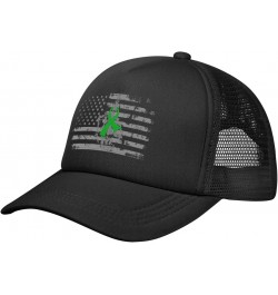 Fuck Gallbladder Cancer Middle Finger Green Ribbon Baseball Cap Adjustable Casual Mesh Hats Duck Tongue Hat for Men Women5 $1...