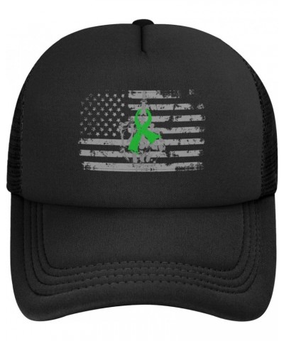 Fuck Gallbladder Cancer Middle Finger Green Ribbon Baseball Cap Adjustable Casual Mesh Hats Duck Tongue Hat for Men Women5 $1...