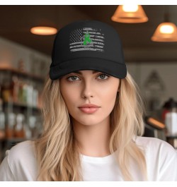 Fuck Gallbladder Cancer Middle Finger Green Ribbon Baseball Cap Adjustable Casual Mesh Hats Duck Tongue Hat for Men Women5 $1...