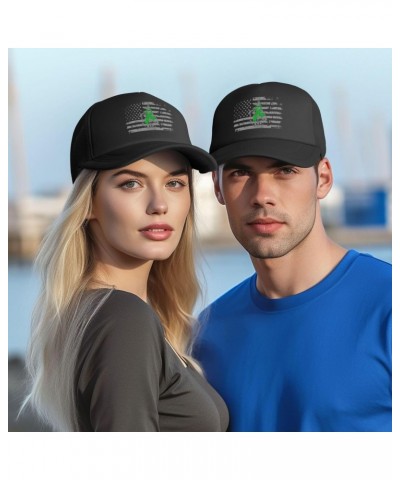 Fuck Gallbladder Cancer Middle Finger Green Ribbon Baseball Cap Adjustable Casual Mesh Hats Duck Tongue Hat for Men Women5 $1...