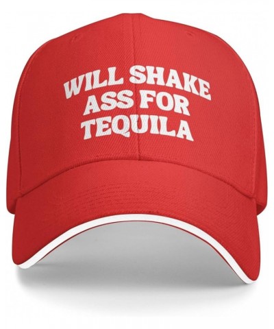 Will Shake-Ass for-Tequila Hat for Men Women Baseball Cap Trucker Hat Dad Hat Red $12.47 Baseball Caps