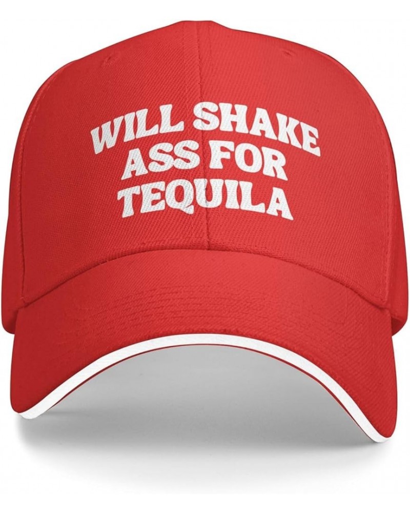 Will Shake-Ass for-Tequila Hat for Men Women Baseball Cap Trucker Hat Dad Hat Red $12.47 Baseball Caps