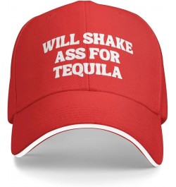 Will Shake-Ass for-Tequila Hat for Men Women Baseball Cap Trucker Hat Dad Hat Red $12.47 Baseball Caps