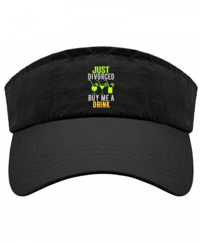 JUST Divorced Buy ME A Drink Hat Visors for Women Baseball Hats Reversible Visor Hats, One Size-Medium, Allblack $11.87 Visors