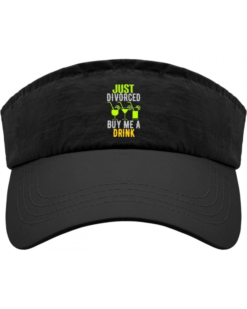 JUST Divorced Buy ME A Drink Hat Visors for Women Baseball Hats Reversible Visor Hats, One Size-Medium, Allblack $11.87 Visors