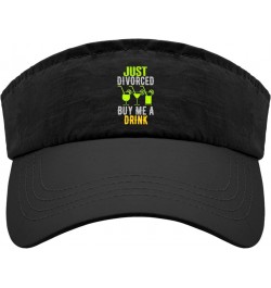 JUST Divorced Buy ME A Drink Hat Visors for Women Baseball Hats Reversible Visor Hats, One Size-Medium, Allblack $11.87 Visors