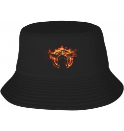 The Hunger and Games Adult Fisherman Hat Unisex Fashion Print Bucket Hat Summer Beach Sun Cap Outdoor Black $11.71 Bucket Hats