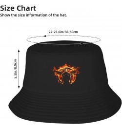 The Hunger and Games Adult Fisherman Hat Unisex Fashion Print Bucket Hat Summer Beach Sun Cap Outdoor Black $11.71 Bucket Hats