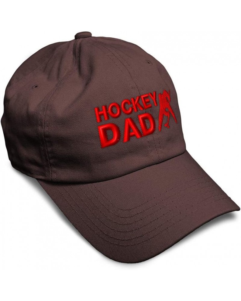 Custom Soft Baseball Cap Hockey Dad Embroidery Sister Sibling Twill Cotton Sis Dad Hats for Men & Women Brown Design Only $12...