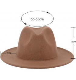 Womens Felt Hat Woolen Winter Felt Hats Men Black Top Jazz Hat Fedoras Red Brown $18.86 Fedoras