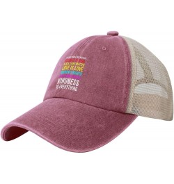 Mesh Cap Pride Flag in This House We Believe Science is Real Black Lives Matter Baseball Cap Dad Hat Trucker Hat,Black Red $8...