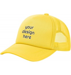 Custom Hats for Men Add Your Text Logo Picture Design Your Personalized Hats Yellow $7.91 Baseball Caps