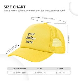 Custom Hats for Men Add Your Text Logo Picture Design Your Personalized Hats Yellow $7.91 Baseball Caps