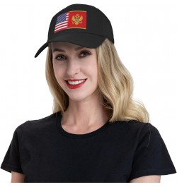 Classics Baseball Cap US Montenegro America Flag Caps Adjustable for Women Men Black $15.47 Baseball Caps