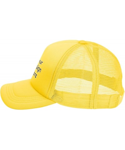 Custom Hats for Men Add Your Text Logo Picture Design Your Personalized Hats Yellow $7.91 Baseball Caps