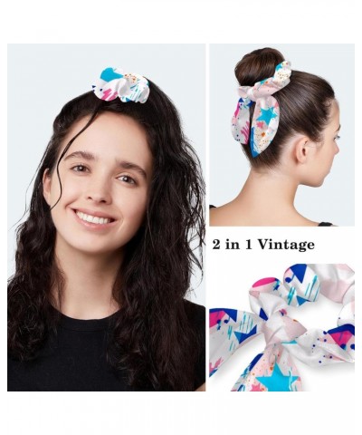 Working Cap with Hair Scrunchy, Ponytail Holder Scrub Hat, 1 Pack, Abstract Pattern Star Seamless $10.66 Skullies & Beanies