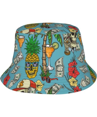 Unisex Pineapple Bucket Hat Beach Sun Hat Aesthetic Fishing Hat for Men Women Teens Sun Hats Pattern (12) $10.57 Sun Hats