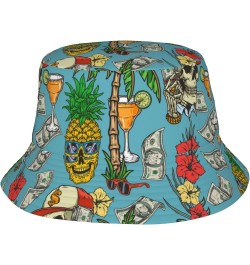 Unisex Pineapple Bucket Hat Beach Sun Hat Aesthetic Fishing Hat for Men Women Teens Sun Hats Pattern (12) $10.57 Sun Hats