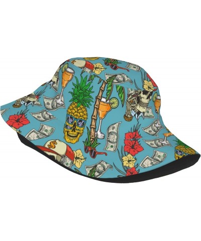 Unisex Pineapple Bucket Hat Beach Sun Hat Aesthetic Fishing Hat for Men Women Teens Sun Hats Pattern (12) $10.57 Sun Hats