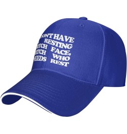 Women's and Men's Baseball Hats I Don't Have A Resting Bitch Face Vintage Dad Hat Adjustable Casquette Cap Blue $9.71 Basebal...