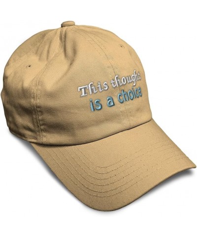 Soft Baseball Cap This Thought is A Choice B Cotton Dad Hats for Men & Women Khaki $12.04 Baseball Caps