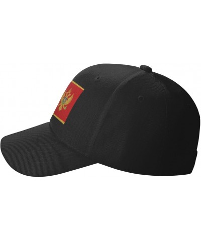 Classics Baseball Cap US Montenegro America Flag Caps Adjustable for Women Men Black $15.47 Baseball Caps