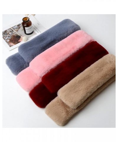 Cross Scarf Cross Scarf Faux Rabbit Fur Double-sided Thickened Soft Washable Keep Warm Pure Color Autumn Winter Women Neck Wa...