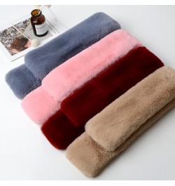 Cross Scarf Cross Scarf Faux Rabbit Fur Double-sided Thickened Soft Washable Keep Warm Pure Color Autumn Winter Women Neck Wa...