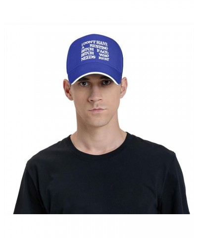 Women's and Men's Baseball Hats I Don't Have A Resting Bitch Face Vintage Dad Hat Adjustable Casquette Cap Blue $9.71 Basebal...