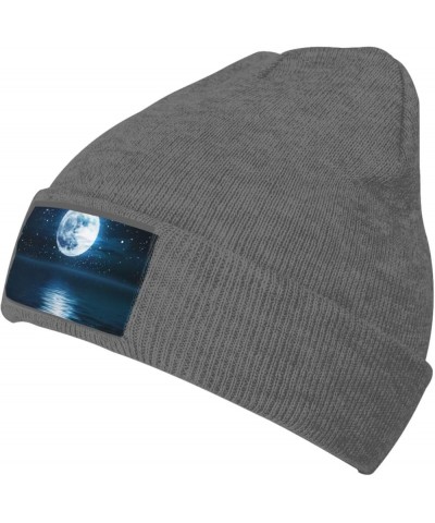 Night Sky Print Leisure Knitted Hat Warm Hat for Men Women & Kids& Elastic Daily Hat Beanie Cap Deep Heather $10.18 Skullies ...